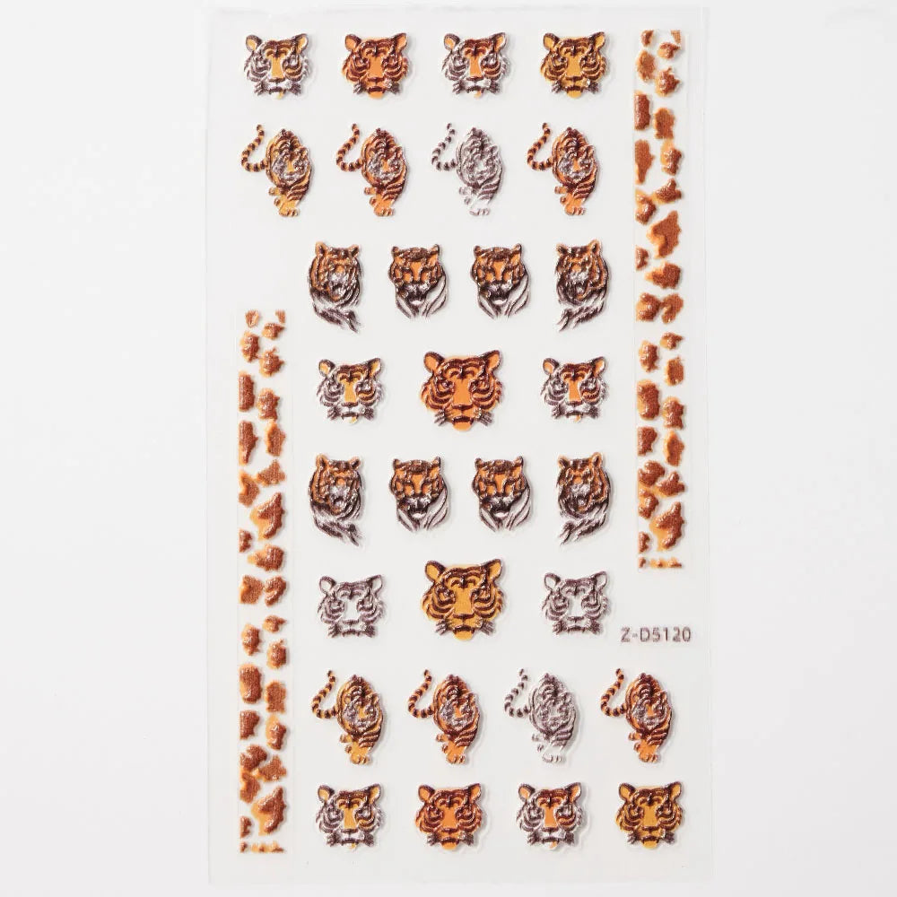 Lovely Cat Nail Decals 3D Animal Cartoon Dog Scrawl Relief Self Adhesive Nail Art Stickers Cute Puppy Kitty Y2K Nails Decoration 18