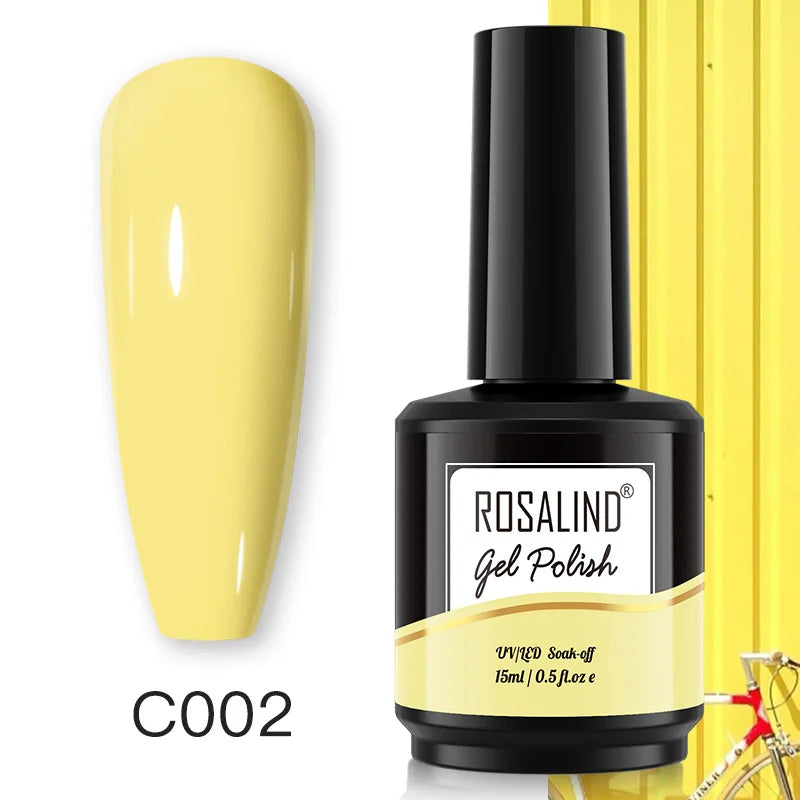 ROSALIND 7ml/15ml Summer Green Gel Nail Polish Semi Permanent Nail Art Manicure Soak Off Top Base Matt Hybrid Varnishes UV Gel 43