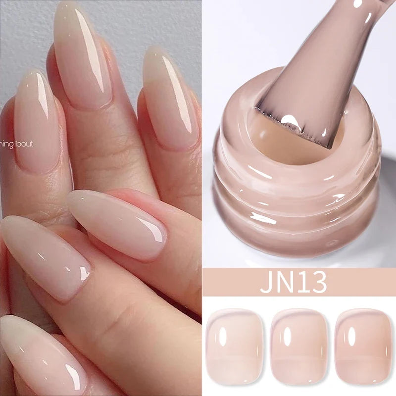 BORN PRETTY 10ml Blood Red Jelly Gel Nail Polish Halloween Nails Art Gel Polish Sheer Translucent Nail Gel for Winter Manicure 55