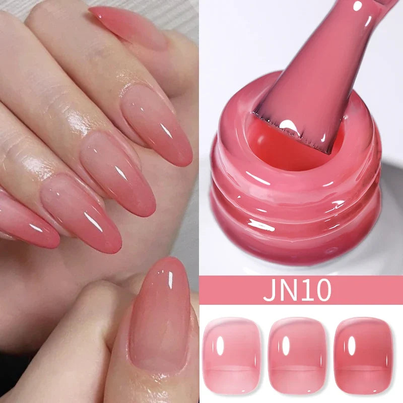 BORN PRETTY 10ml Blood Red Jelly Gel Nail Polish Halloween Nails Art Gel Polish Sheer Translucent Nail Gel for Winter Manicure 82