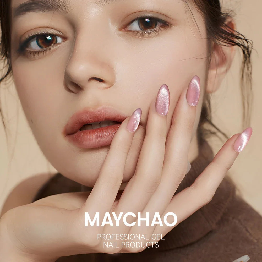 MAYCHAORomantic Galaxy Cat Eye Gel Nail Polish With Magnet Soak off UV Holographic Magnetic Rainbow Gel Polish for Nail Manicure 6