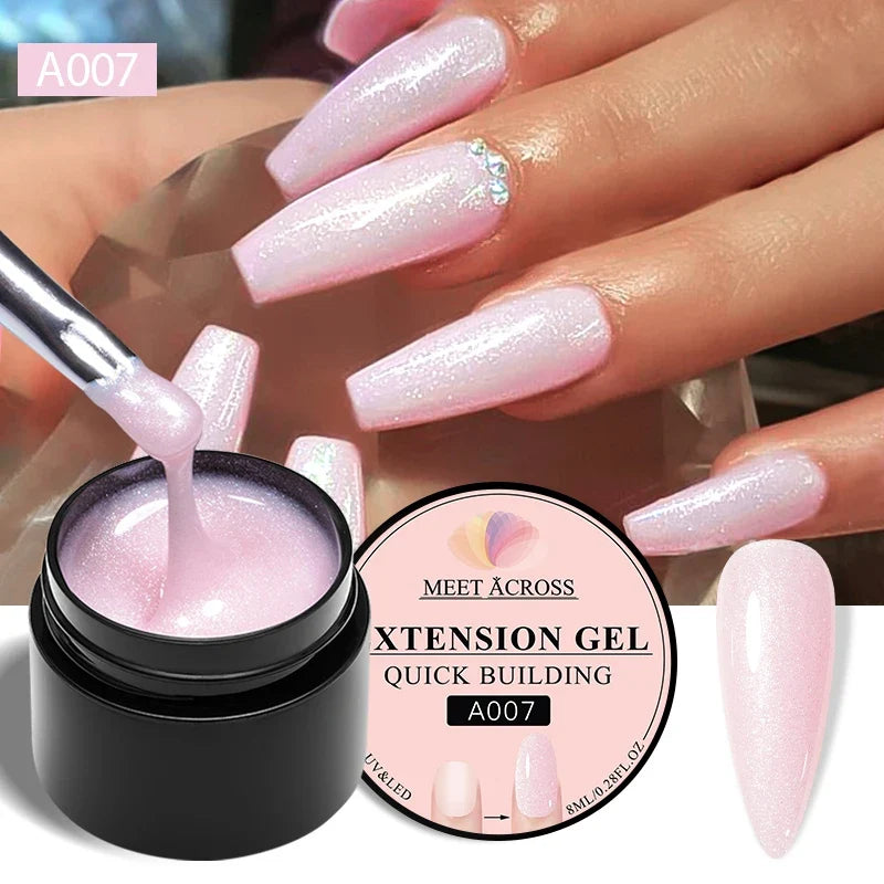 Milky White Nail Extension Gel Clear Nude Building UV Gel For Nails Finger Extensions Form Tips French Nails Manicure Nail Art 89