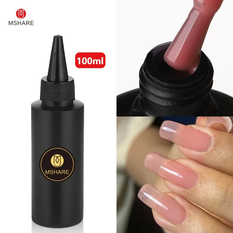 MSHARE 100ML Nail Gel Polish Soak Off UV LED Nails Vernis Semi Permanent Varnish Polish White Red Nail Gel Art 10