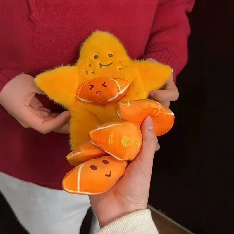 12cm Peelable Orange Plush Keychain – Soft Fruit Segment Stuffed Toy Backpack Pendant, Cute Cartoon Food Gift 3