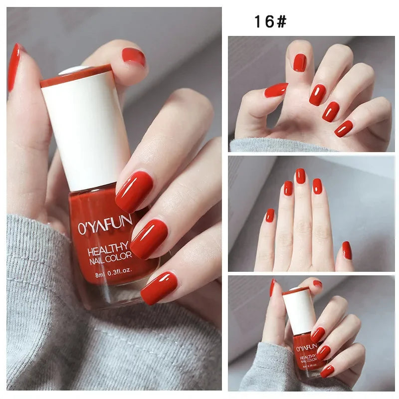 Matte Waterproof No-bake Nail Polish Nail Art Tearable Quick Dry Normal Without Lamp Nail Polish Glitter Sequins UV Varnish 43