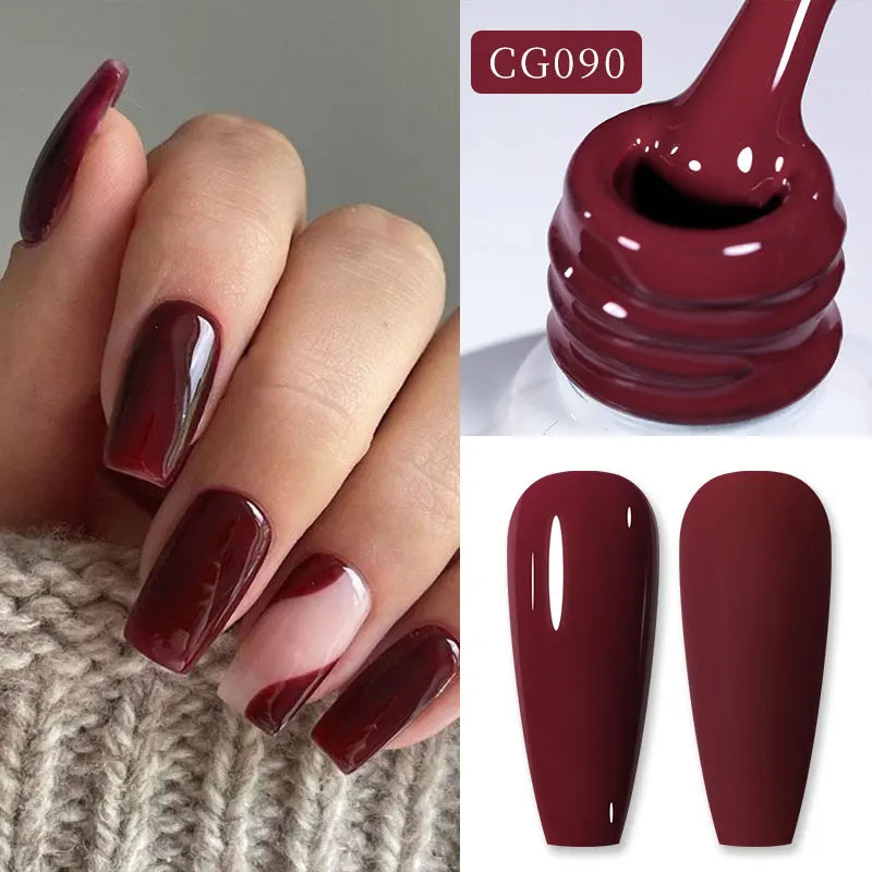 BORN PRETTY 10ml Blood Red Jelly Gel Nail Polish Halloween Nails Art Gel Polish Sheer Translucent Nail Gel for Winter Manicure 35