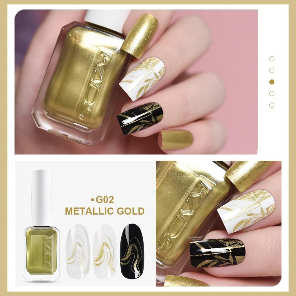 KADS Professional 11ml 24 Colors Nail Stamping Polish Gold Silver Nails Art Varnish for Stamping Plate DIY Nail Printing Polish 14