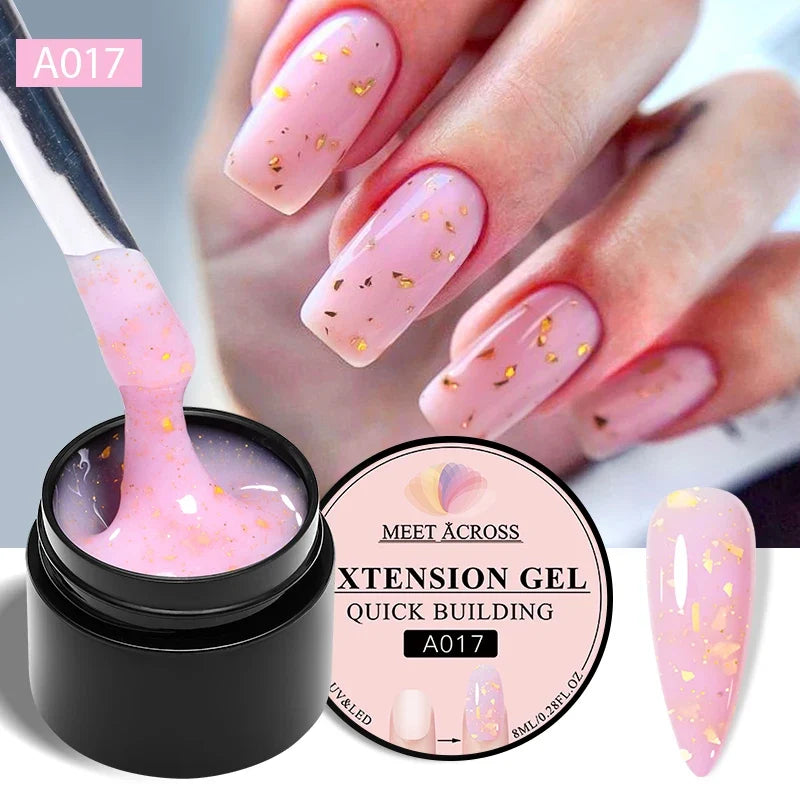 Milky White Nail Extension Gel Clear Nude Building UV Gel For Nails Finger Extensions Form Tips French Nails Manicure Nail Art 30