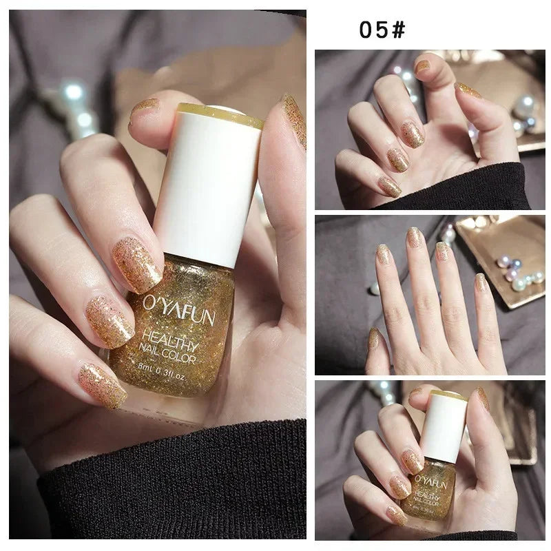 40 Colors Autumn Brown Colors Series Gel Varnish Water Based Nail Polish  Water Based No Baking Quick Dry Peel Off Nail Varnish 17
