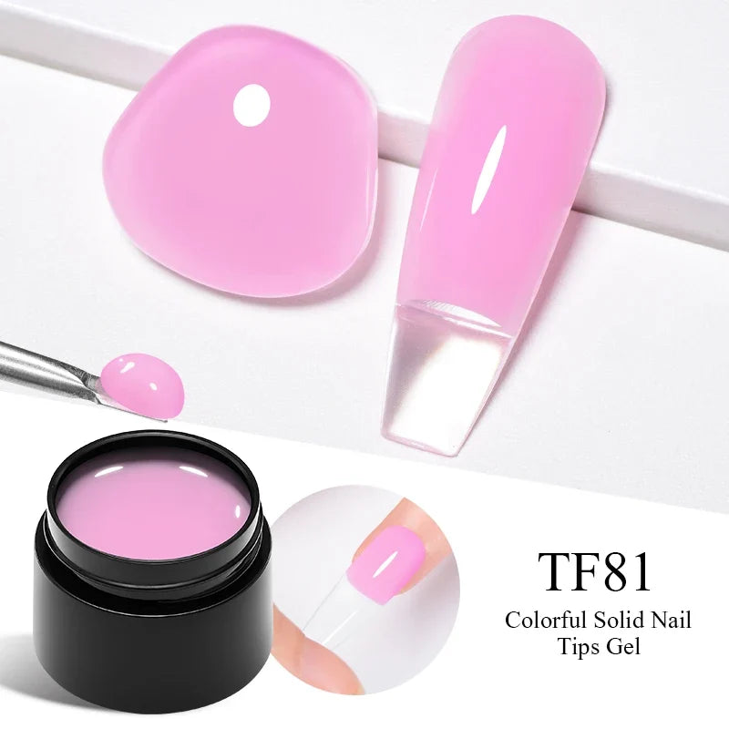 Milky White Nail Extension Gel Clear Nude Building UV Gel For Nails Finger Extensions Form Tips French Nails Manicure Nail Art 65
