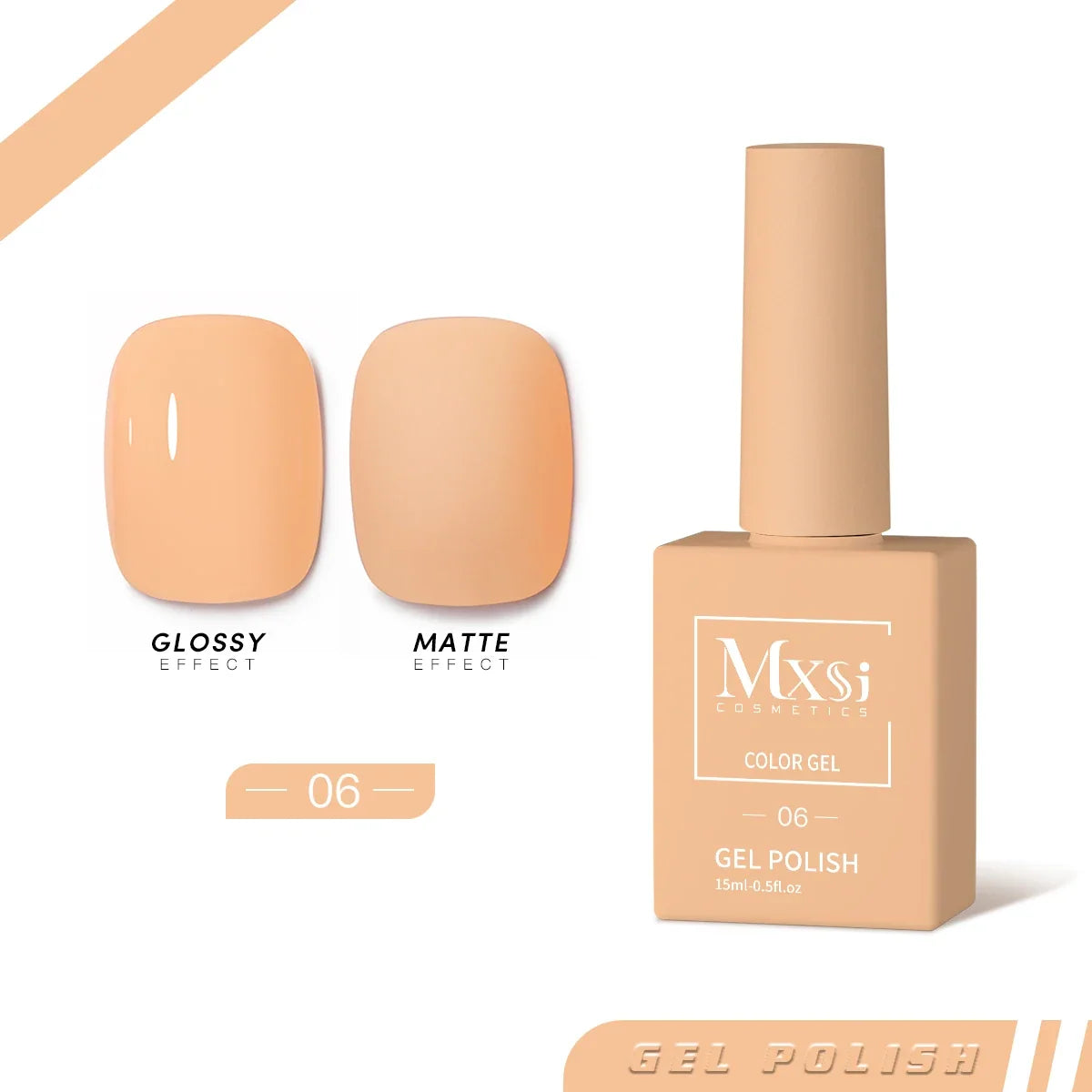 Mxsi 15ml Gel Nail Polish Neon Brown Royal Blue Red Green Pastal Nude Nail Art Varnish Gel Lacquer Top Coat UV Gel Nail Not Set 60