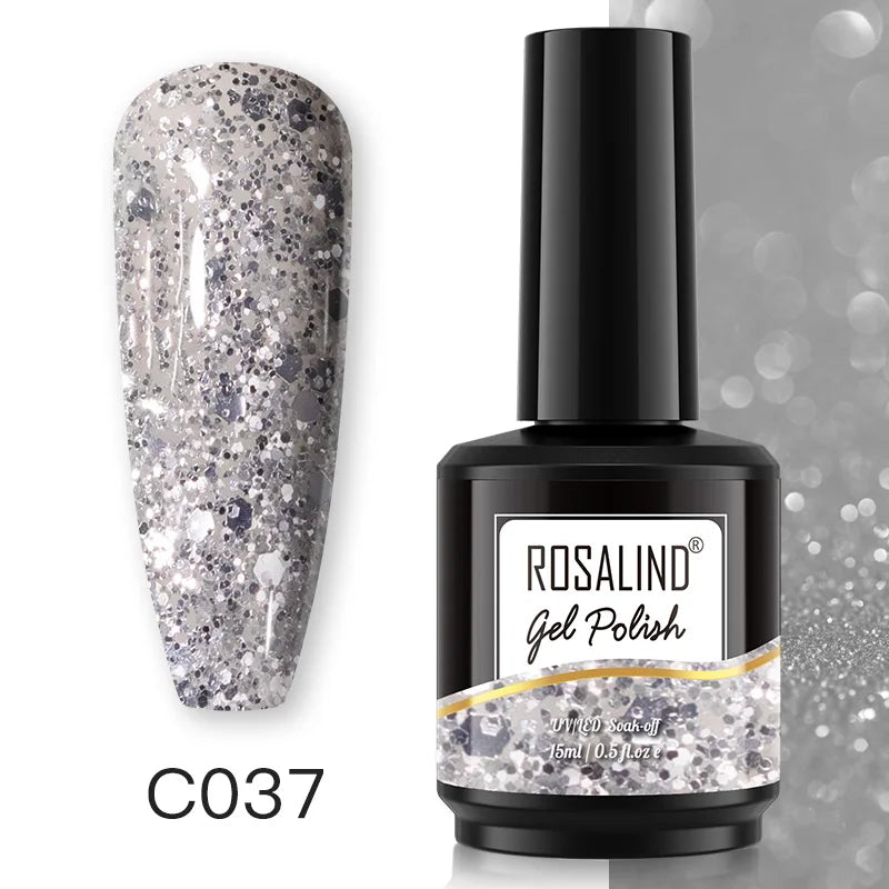 ROSALIND 7ml/15ml Summer Green Gel Nail Polish Semi Permanent Nail Art Manicure Soak Off Top Base Matt Hybrid Varnishes UV Gel 33