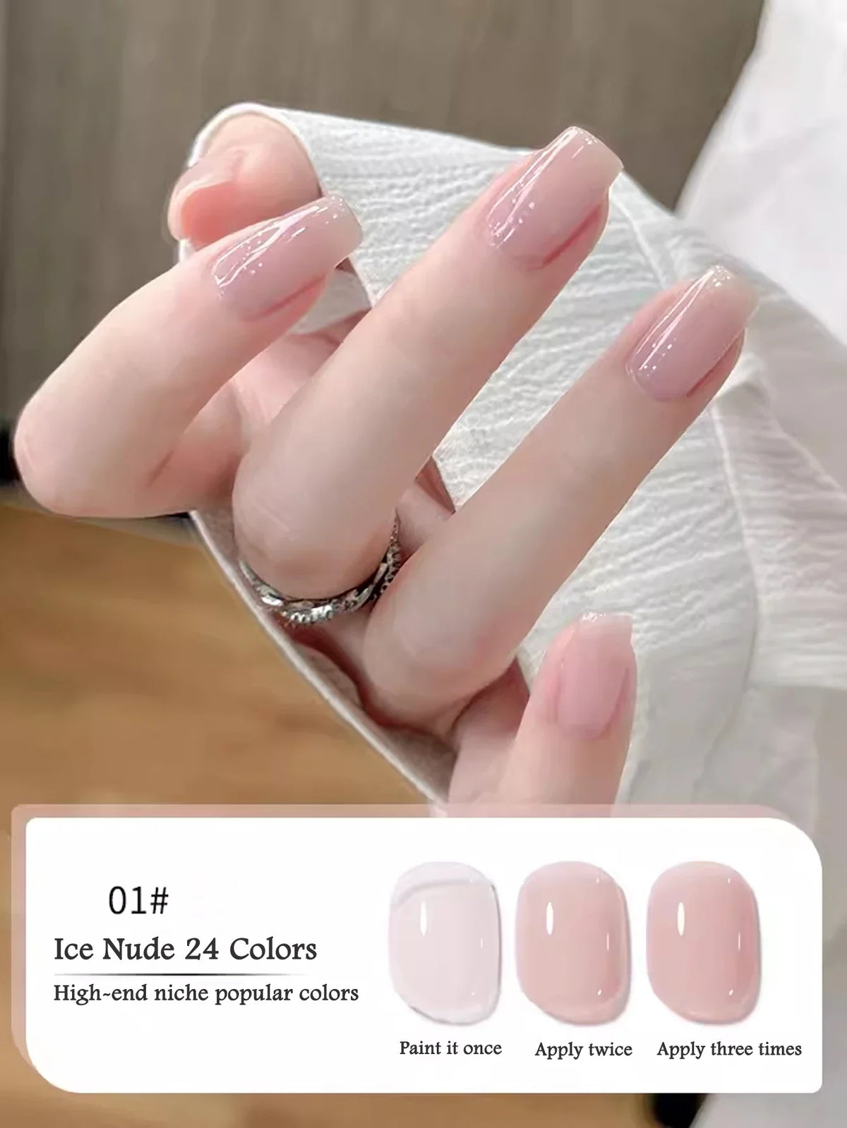 10ML 1-24PCS Milk White Jelly Gel Nail Polish Nail Art 2026 New Popular Nail Supplies UV LED Light Nails Black Red Nails 5