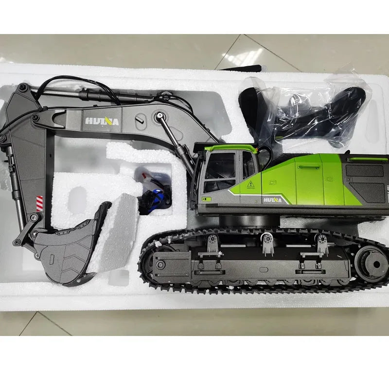 1/14 HUINA 1593 582 RC Excavator Dumper Truck crawler Alloy Tractor Loader 2.4G Radio Controlled Car Engineering toy for boy 4