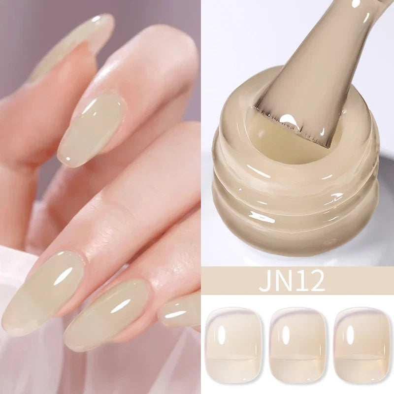 BORN PRETTY 10ml Blood Red Jelly Gel Nail Polish Halloween Nails Art Gel Polish Sheer Translucent Nail Gel for Winter Manicure 34