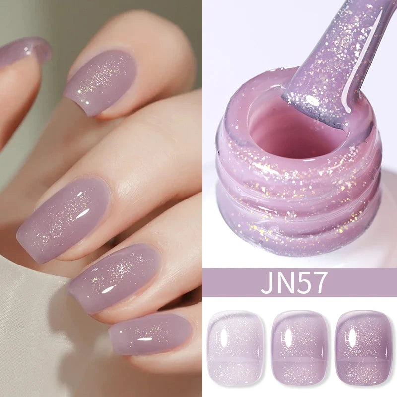 BORN PRETTY 10ml Blood Red Jelly Gel Nail Polish Halloween Nails Art Gel Polish Sheer Translucent Nail Gel for Winter Manicure 91