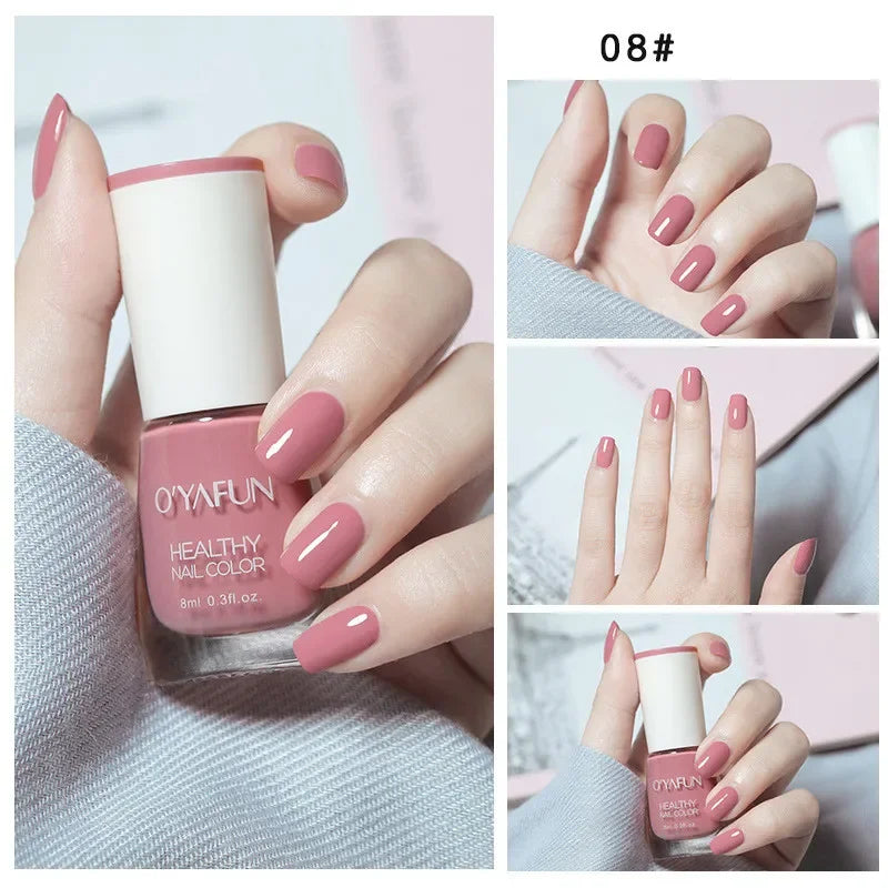 Matte Waterproof No-bake Nail Polish Nail Art Tearable Quick Dry Normal Without Lamp Nail Polish Glitter Sequins UV Varnish 10