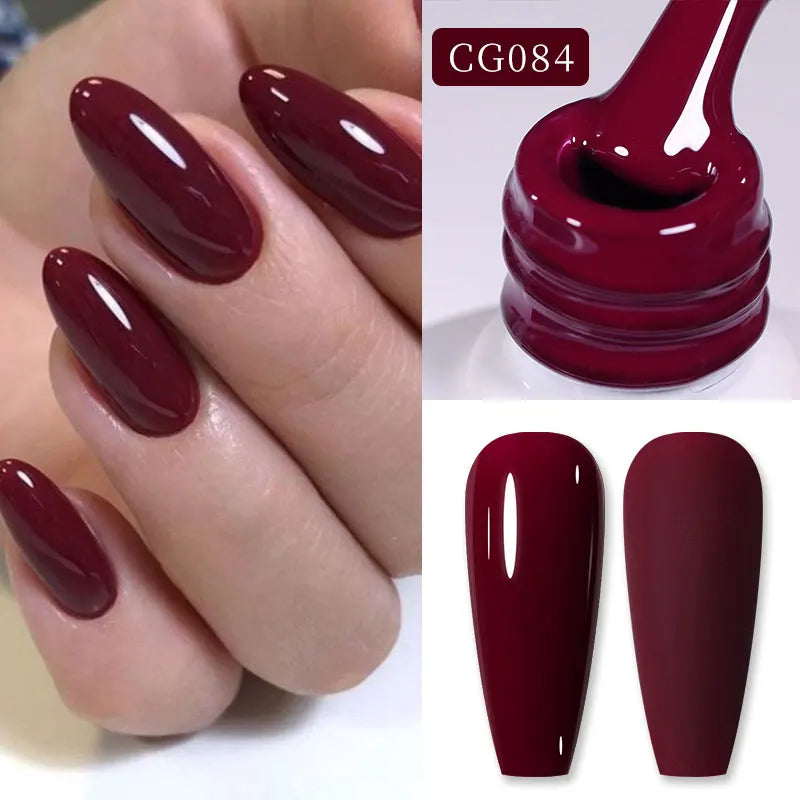 BORN PRETTY 10ml Blood Red Jelly Gel Nail Polish Halloween Nails Art Gel Polish Sheer Translucent Nail Gel for Winter Manicure 80