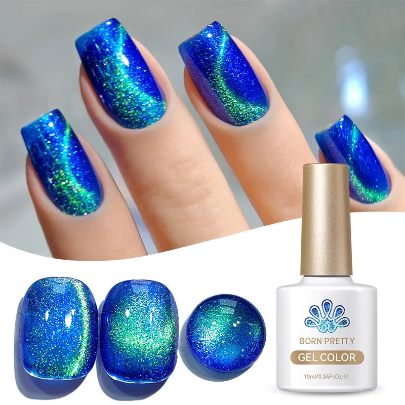 BORN PRETTY 10ml Fruit Purple Grape Cat Magnetic Gel Nail Polish 2025 New Whitening Guava Glass Beads Varnish Nail Supplies 48