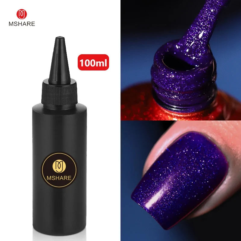 MSHARE 100ML Nail Gel Polish Soak Off UV LED Nails Vernis Semi Permanent Varnish Polish White Red Nail Gel Art 31