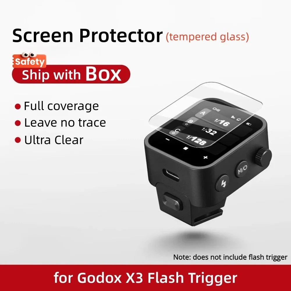 9H Tempered Film Glass Screen Protector Cap for Godox iT30Pro & more 15