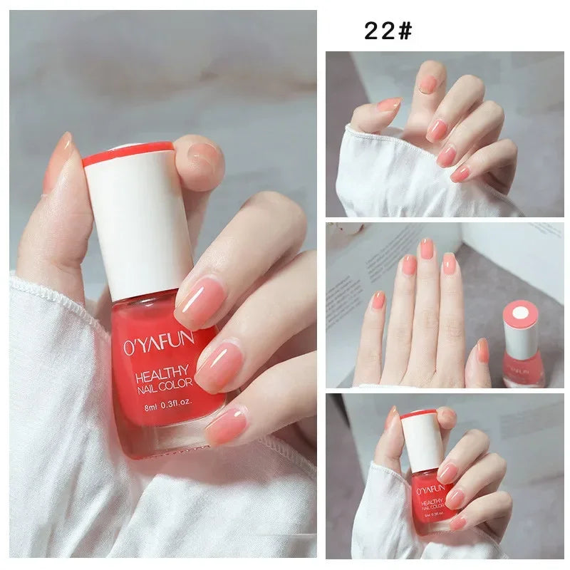 No-bake Nail Polish Nail Art Tearable Quick Dry Normal Without Lamp Nail Polish Glitter Sequins UV Varnish Nails Tools 24