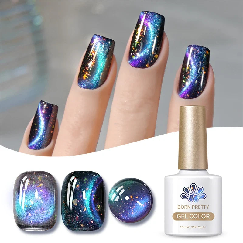 BORN PRETTY 10ml Fruit Purple Grape Cat Magnetic Gel Nail Polish 2025 New Whitening Guava Glass Beads Varnish Nail Supplies 39