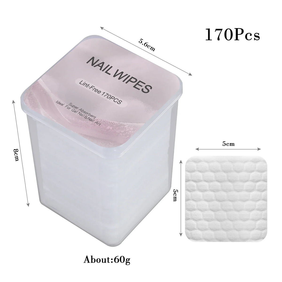 Nail Polish Remover Wipes Nail Cleaning Pads, Non Woven Nail Pads For Women Girl Beauty Salon 13