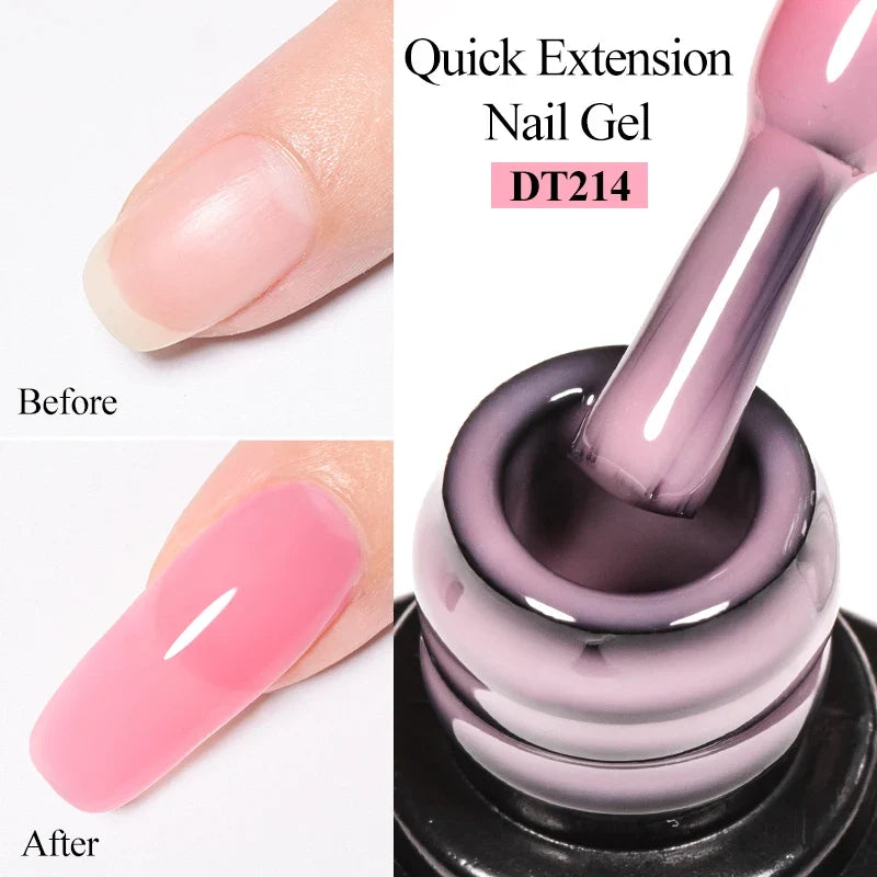 Milky White Nail Extension Gel Clear Nude Building UV Gel For Nails Finger Extensions Form Tips French Nails Manicure Nail Art 22