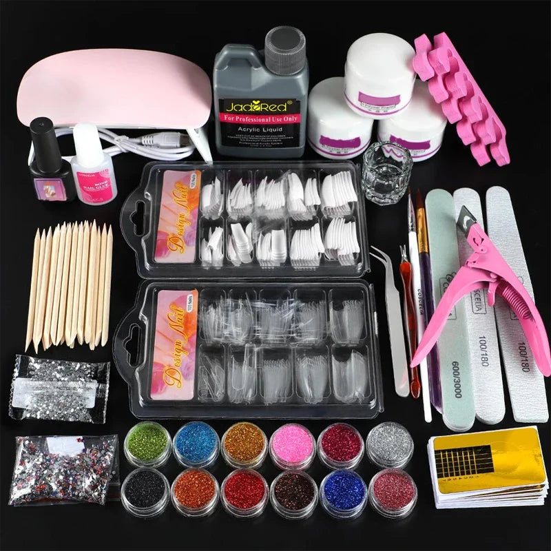 Acrylic Nail Kit Acrylic Powder With Acrylic Liquid For Gel Nails With UV Lamp For Gel Nails Set DIY Gifts For Women 8