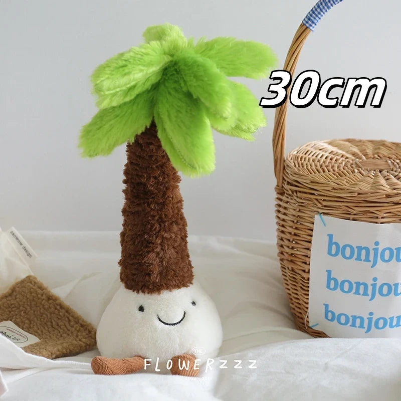 Lemonade Coconut Plush Toy – Very Soft Palm Tree & Red Coral Cartoon Doll, Cute Home Décor & Christmas Gift 8