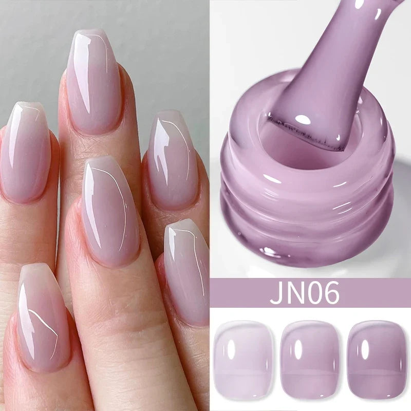 BORN PRETTY 10ml Blood Red Jelly Gel Nail Polish Halloween Nails Art Gel Polish Sheer Translucent Nail Gel for Winter Manicure 107