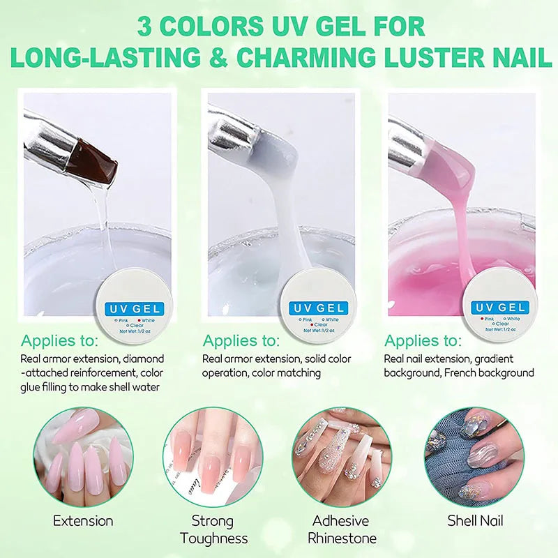Acrylic Nail Kit Acrylic Powder With Acrylic Liquid For Gel Nails With UV Lamp For Gel Nails Set DIY Gifts For Women 6