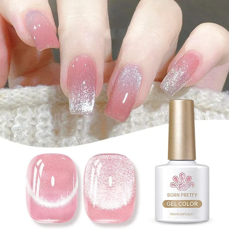 BORN PRETTY 10ml Fruit Purple Grape Cat Magnetic Gel Nail Polish 2025 New Whitening Guava Glass Beads Varnish Nail Supplies 63