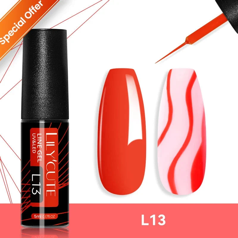 LILYCUTE 7ML Colorful Gel Nail Polish 129 Colors Long Lasting For Manicure Semi Permanent Base Top Coat Nail Art UV Gel Varnish 40