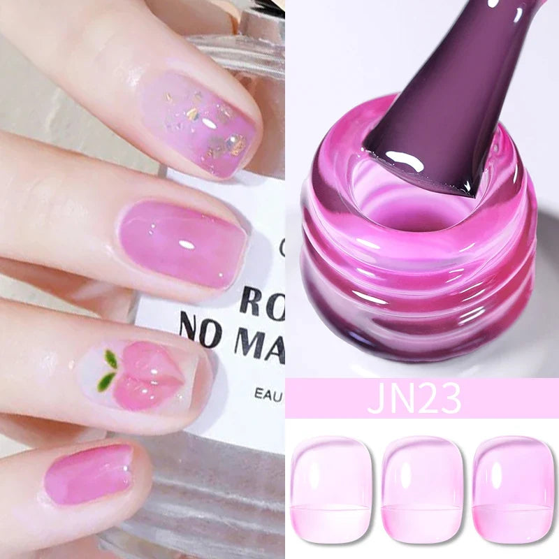BORN PRETTY 10ml Blood Red Jelly Gel Nail Polish Halloween Nails Art Gel Polish Sheer Translucent Nail Gel for Winter Manicure 58