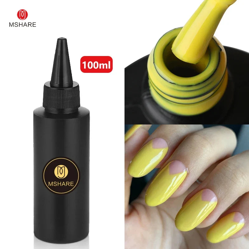 MSHARE 100ML Nail Gel Polish Soak Off UV LED Nails Vernis Semi Permanent Varnish Polish White Red Nail Gel Art 27