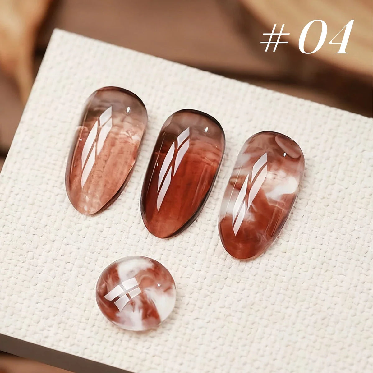 MIANEL 10ML Brown Amber Series Jelly Gel Nail Polish 2026 New Popular Ice Clear Caramel Nail Polish Black Nails 1-6pcs 19