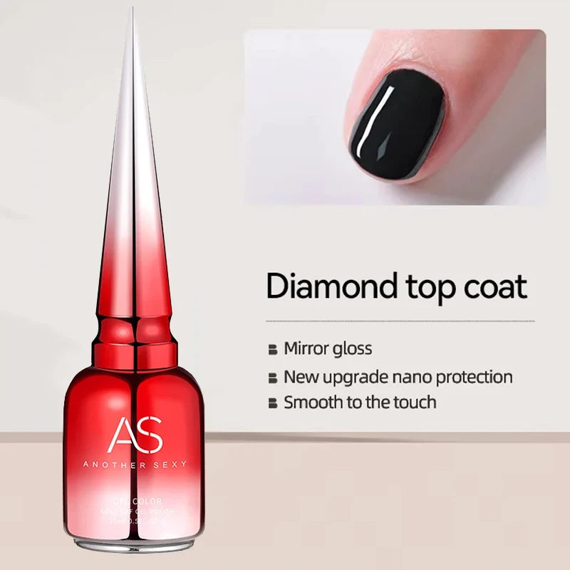 AS 15ml Transfer Foil Gel Nail Polish Soak Off Led Uv Gel Varnish Fast Dry Star Sticker Glue Stamp Gel 15