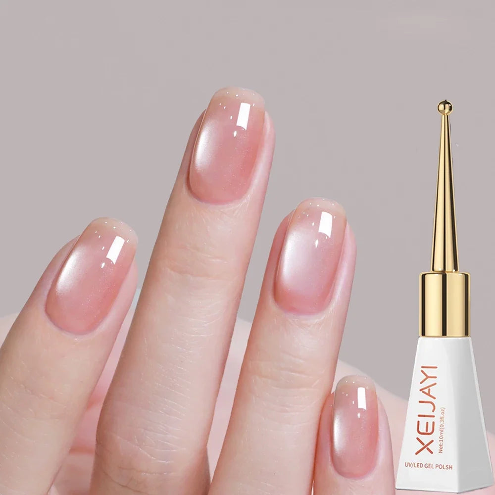 XEIJAYI Pink Cat Eye Gel Nail Polish Ceramic Magnetic Gel UV Semi-permanent Enamels Varnish Nail Supplies For Professionals Gel 44