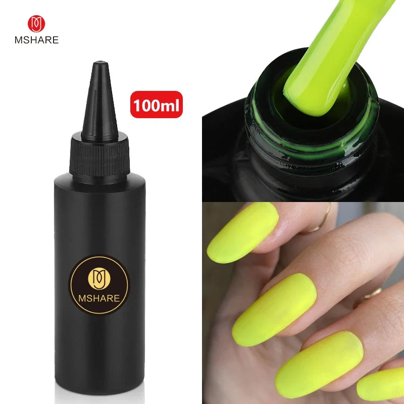 MSHARE 100ML Nail Gel Polish Soak Off UV LED Nails Vernis Semi Permanent Varnish Polish White Red Nail Gel Art 9