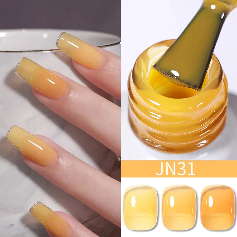 BORN PRETTY 10ml Blood Red Jelly Gel Nail Polish Halloween Nails Art Gel Polish Sheer Translucent Nail Gel for Winter Manicure 25