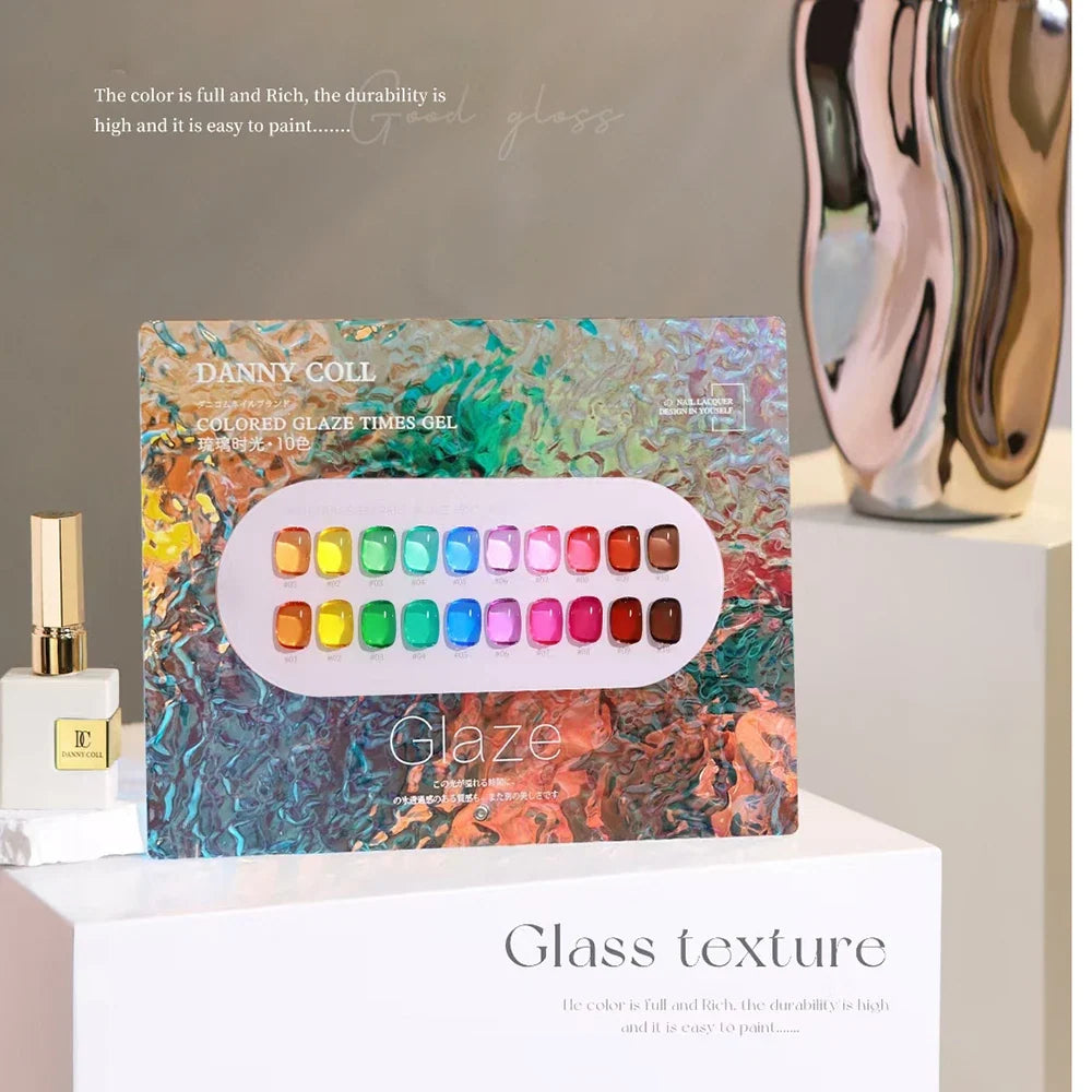 Translucent Glaze Colors Gel Nail Polish Set Varnish Lacquer Jelly Clear Gel Nail Art Gemstone LED&UV Syrup Gel Polish Kit 15ml 1