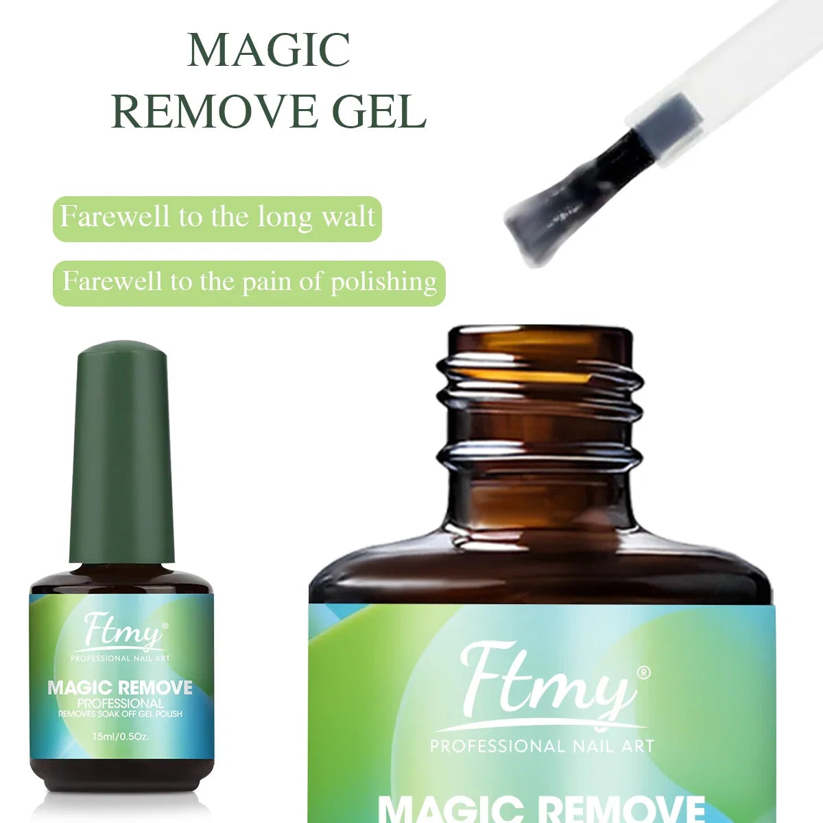 Gel Nail Polish Remover, 2-3 Min Quickly Remover Nail Polish, No Harm To Skin, No Irritating Odor, No Need For Foil, Soaking Or 4