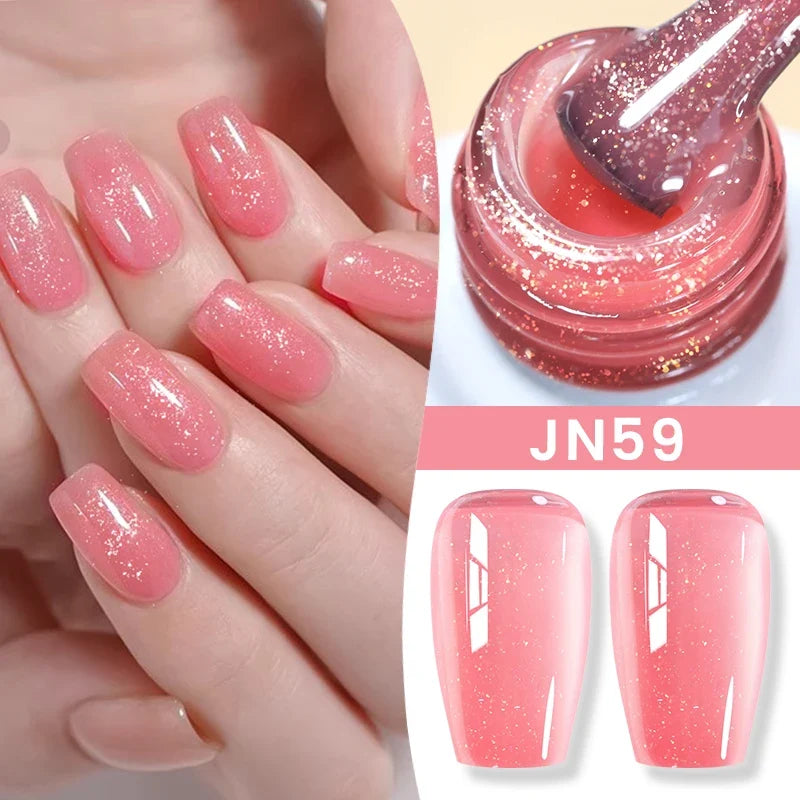 BORN PRETTY 83 Colors 10ml Jelly Nude Gel Nail Polish Autumn Amber Semi Transparent Manicure Soak off UV LED Nails Gel Varnish 15