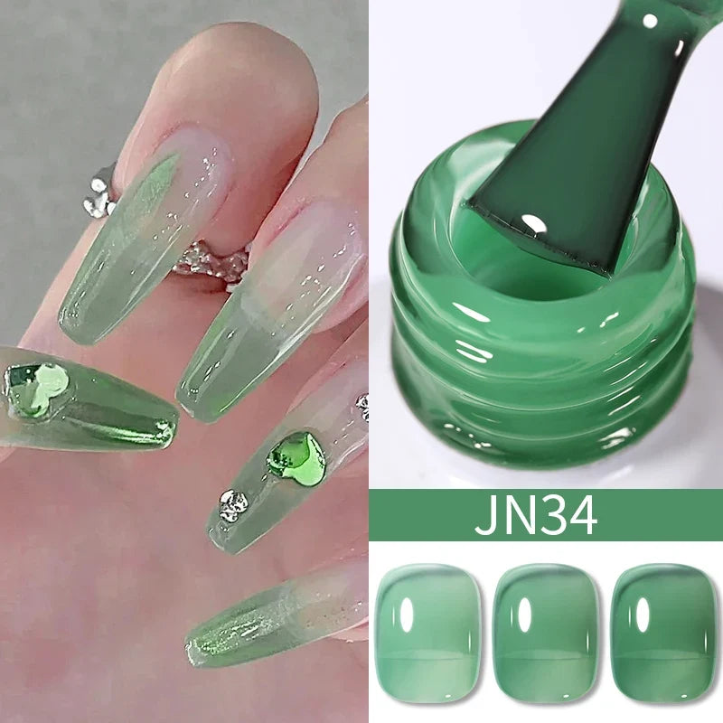 BORN PRETTY 10ml Blood Red Jelly Gel Nail Polish Halloween Nails Art Gel Polish Sheer Translucent Nail Gel for Winter Manicure 24