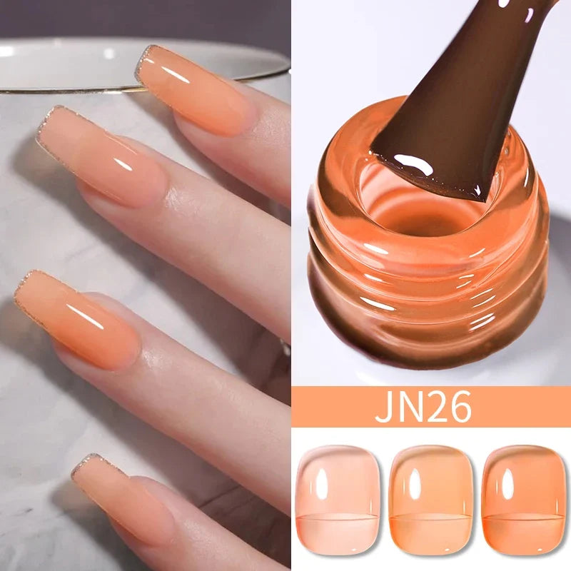 BORN PRETTY 10ml Blood Red Jelly Gel Nail Polish Halloween Nails Art Gel Polish Sheer Translucent Nail Gel for Winter Manicure 28
