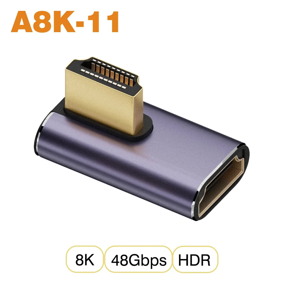 NNBILI HDMI 2.1 Adapter | 48Gbps 8K@60Hz Elbow and Straight Converter 14