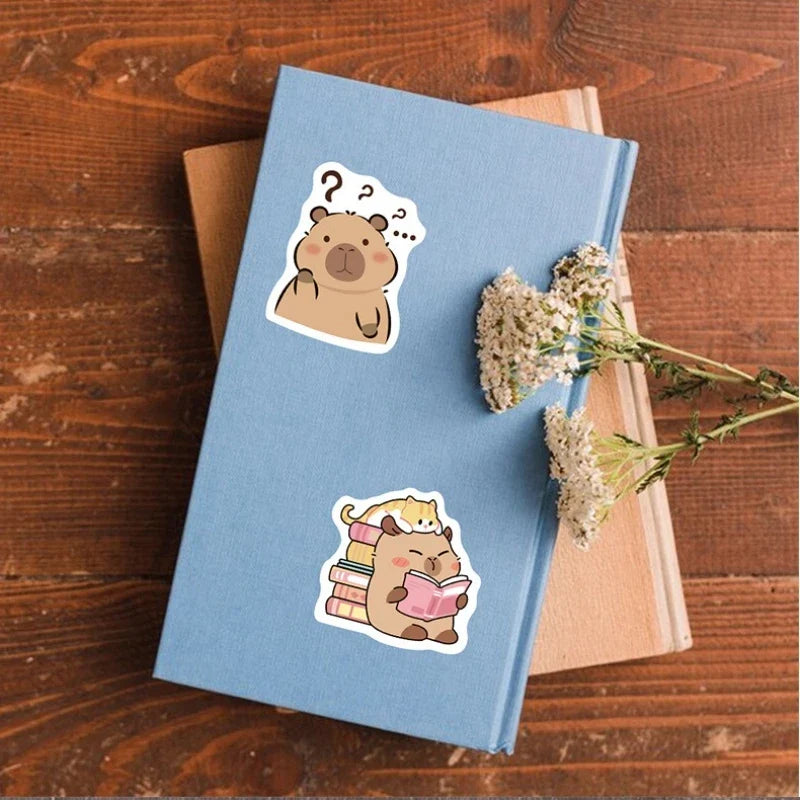 500PCS Cartoon Capybara Stickers Anime Decal Skateboard Laptop Motorcycle Guitar Cute Kawaii Cartoon Movie Sticker Kids Toy 5