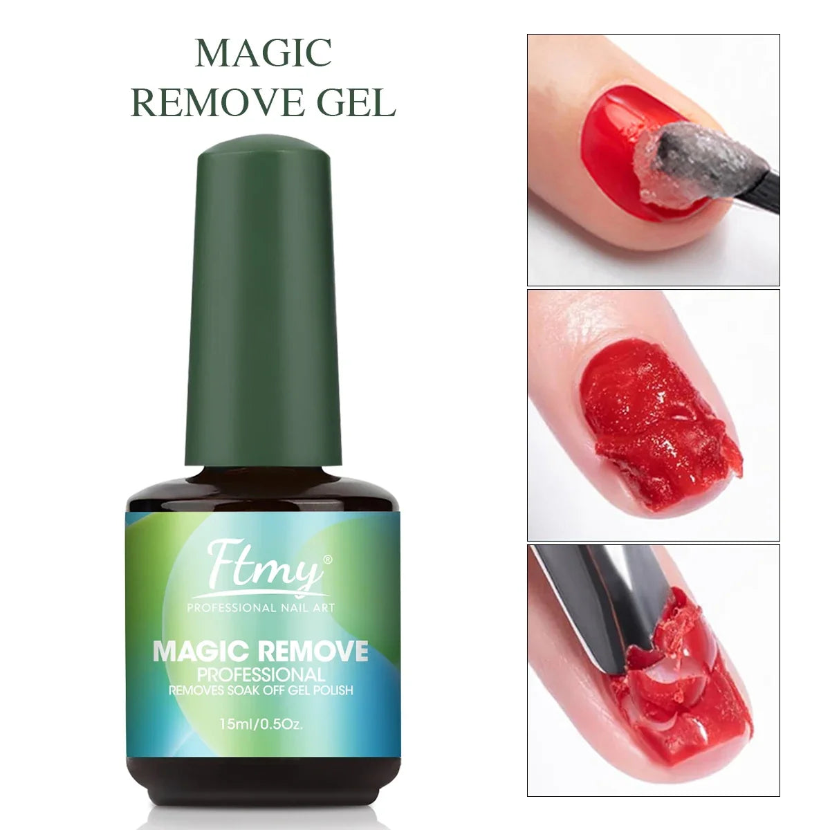 Gel Nail Polish Remover, 2-3 Min Quickly Remover Nail Polish, No Harm To Skin, No Irritating Odor, No Need For Foil, Soaking Or 6